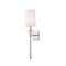Z-Lite Mia 1 Light Wall Sconce, Polished Nickel & White 805-1S-PN - alternate 3